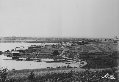 Богоявленка — восточная часть села Паданы. Повенецкий уезд, 1901 г. Автор съёмки И.А. Никольский